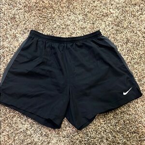 Nike Black and Gray Athletic Shorts Lightweight Moisture-Wicking